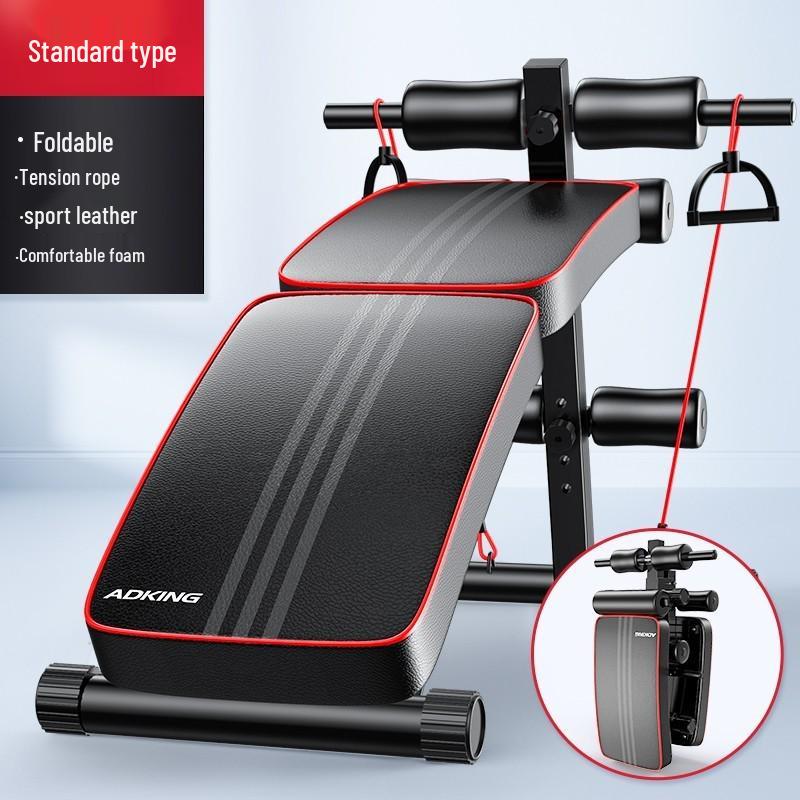 Multifunctional Folding Sit-up Board for Men's Abdominal Training and Home Fitness