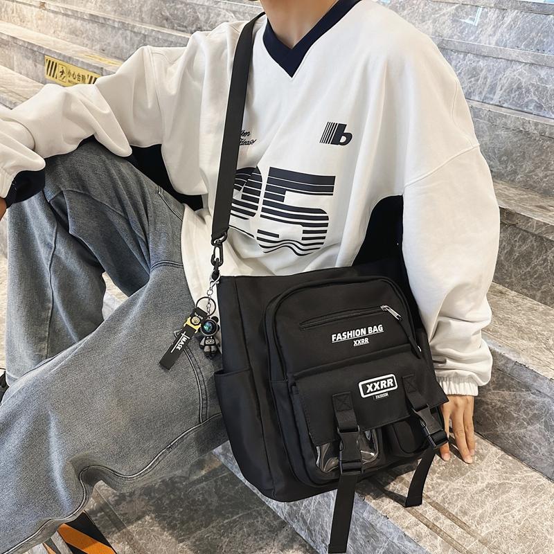 Women's Handbag Color Block Men's Messenger Bag Large Capacity Student Class Shoulder Bag