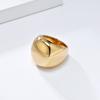 Beauty, Simplicity and Exaggeration, Mirror Titanium Steel Gold-plated Ring Ring, High-end Fashion Temperament, Wear Women's Hand Jewelry