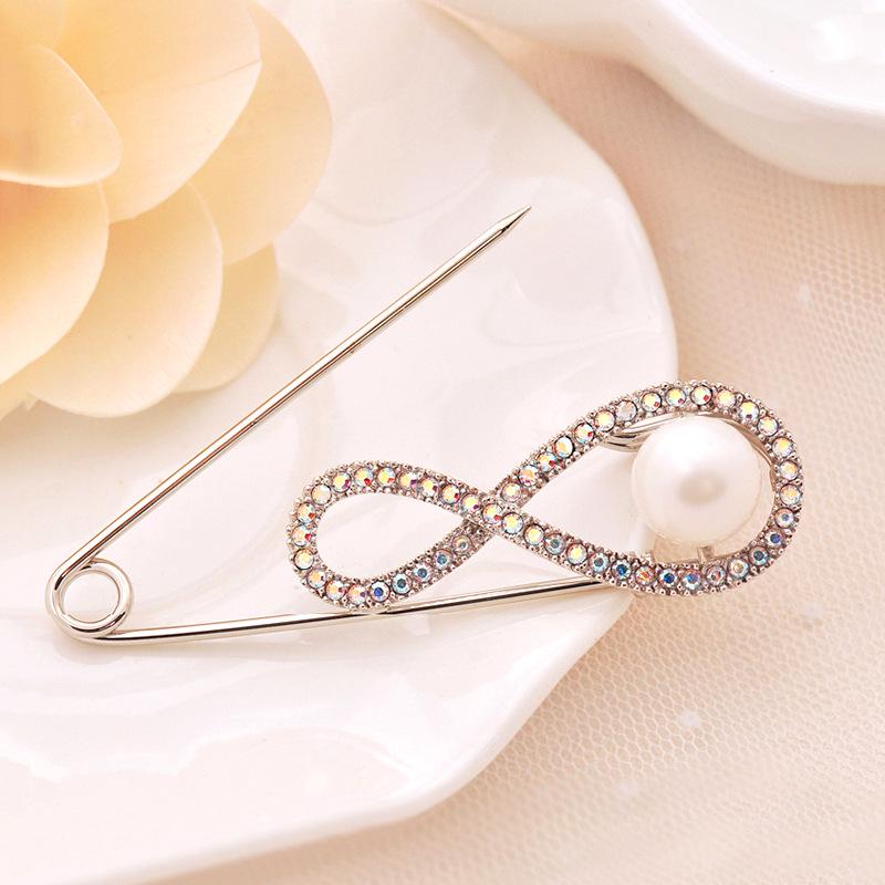 

Элегантная брошь-булавка с искусственным жемчугом для женской одежды и верхней одежды - аксессуар для свитера в корейском стиле