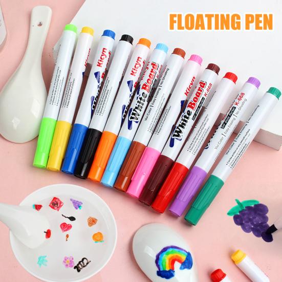 

8 шт./12 шт. ручки для рисования водой, креативное взаимодействие родителей и детей, пластиковые, удобные для переноски, детские плавающие ручки для рисования водой, подарок на день рождения