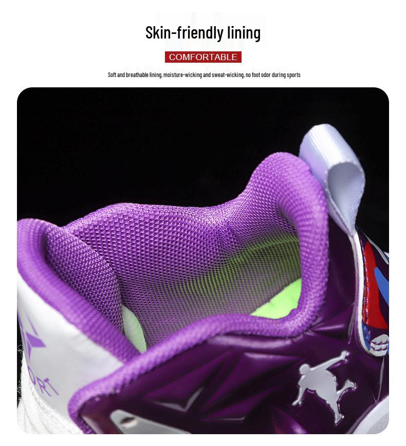Jungen rutschfeste atmungsaktive Netz-Basketball- & Trainingsschuhe