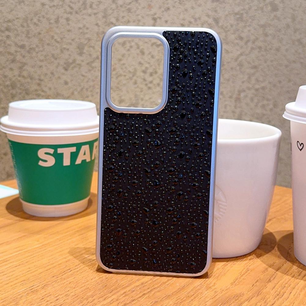 

For Oppo Reno13 Pro 5G Case Creative Raindrop Phone Back Cover Grey