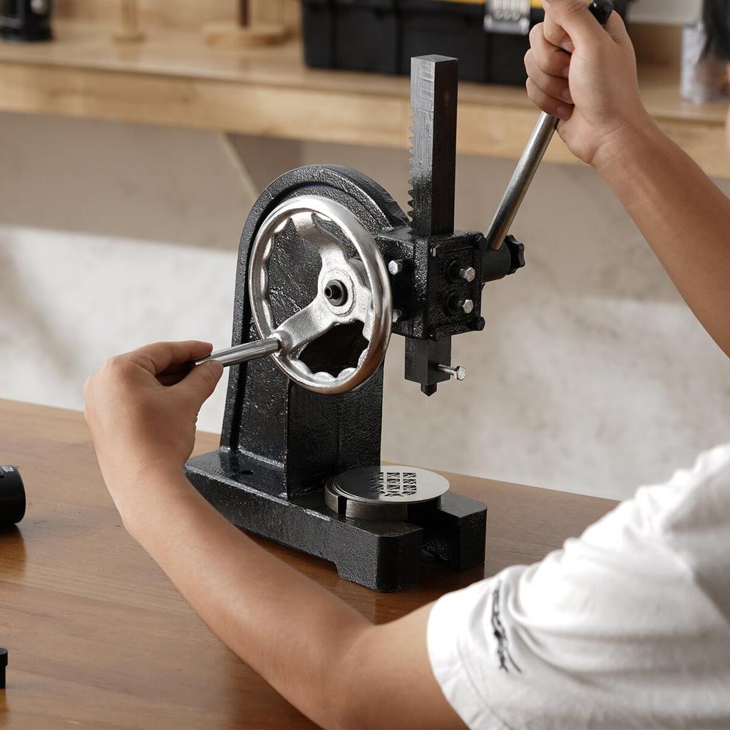 Arbor Press 1 Ton Rivet Press Machine with Handwheel Cast Iron Assembly