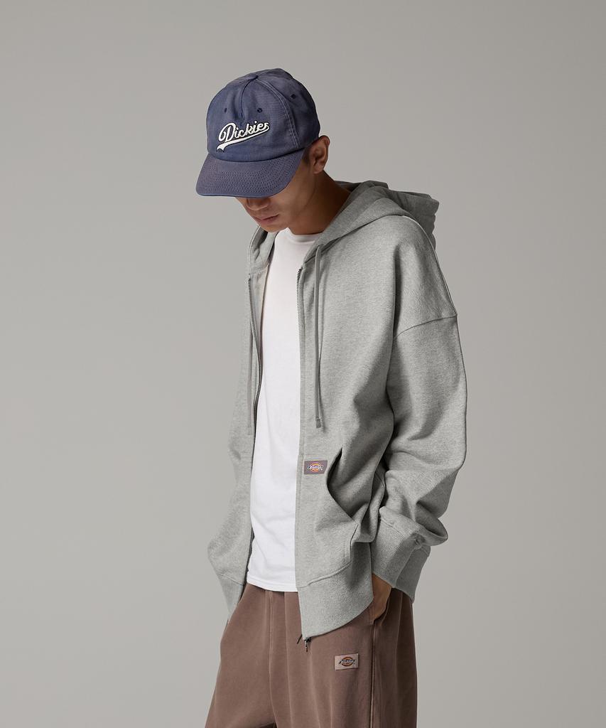 Dickies Basic Logo Kapuzenpullover mit Reißverschluss Melange Grau