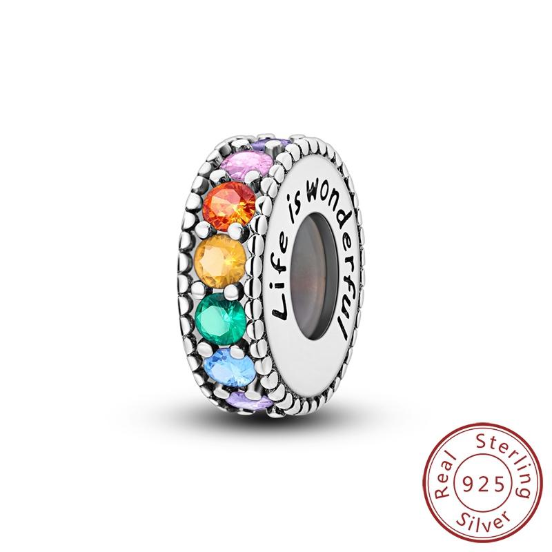 Klips Charms Nowy Miedziany Zapięcie Charm Silikonowy Koralik Dystansowy Pasuje do Oryginalnej Bransoletki Naszyjnika DIY Charm Biżuteria Prezent dla Kobiet