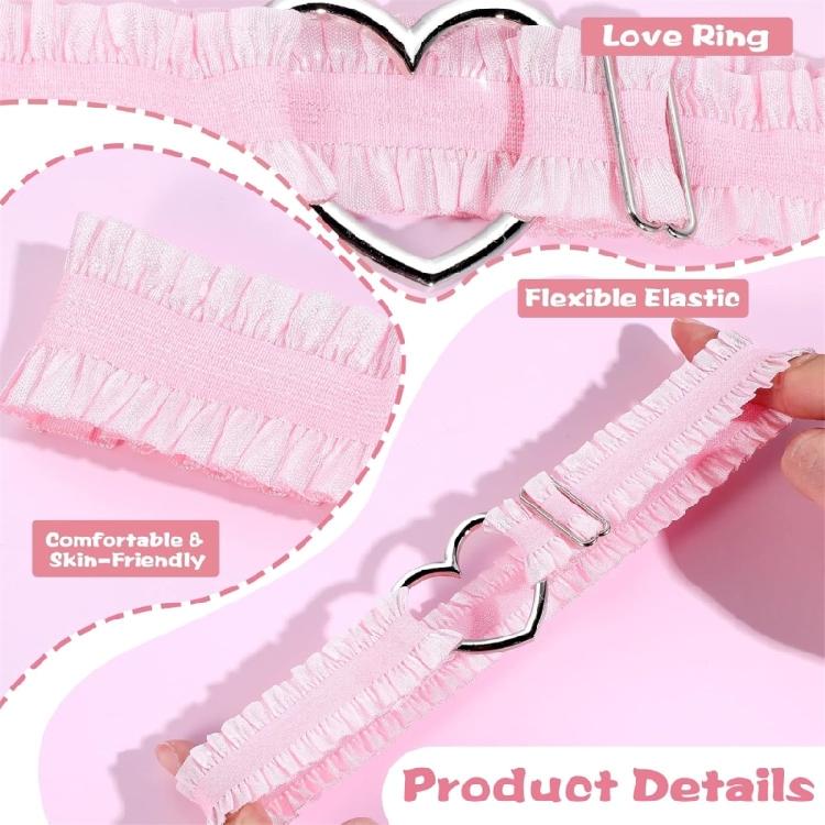 Unique Heart Lace Belt Ruched Leg Jewelry Perfect for Halloween and Stage Shows Music Festivals Photo Props