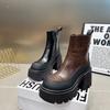 Vintage Punk Style Women Ankle Boots Fashion Modern Short Booties Ladies Elegant Thick Heels Botas Mujer
