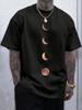 Mens Casual Printed Tshirt for Summer Loose and Comfortable Versatile Pure Cotton Short Sleeved Perfect for Summer Outings