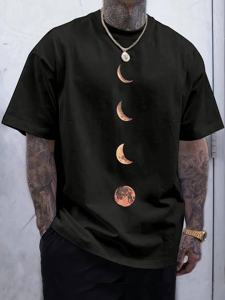 Mens casual printed Tshirt for summer loose and comfortable versatile pure cotton short sleeved perfect for summer outings