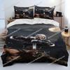 3D The W-Witcher Jogo Gamer Desenho Animado Colcha Conjunto de Roupa de Cama, Capa de Edredom Conjunto de Cama Capa de Colcha Fronha, Conjunto de Roupa de Cama Tamanho King Queen