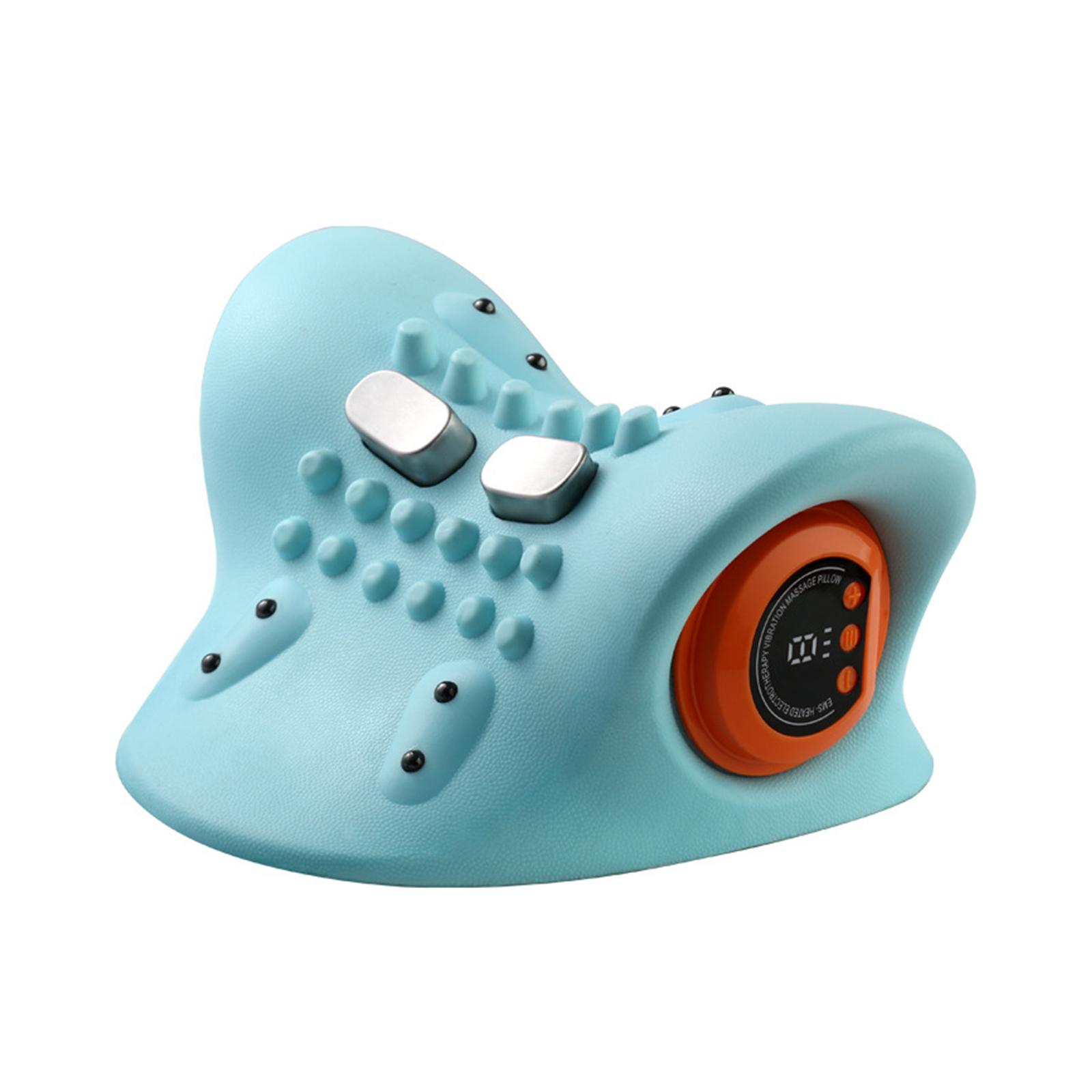 

Электрический массажер для стимуляции мышц шеи, беспроводной разминающий для облегчения боли, глубокие ткани 6 0 небесно-голубой