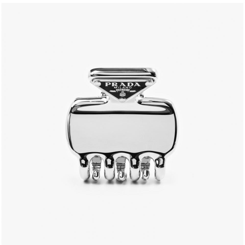Prada 1if087 2ba6 F0276 Triangle Logo Hair Clip