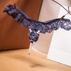 European & American Style Beaded Lace-Edged Sexy See-Through Thong for Women