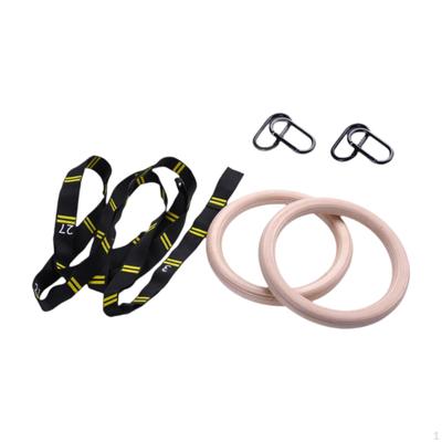2 Pieces Gymnastics Rings Pull Up Non Slip Sports Training Ring Gym for Full Body