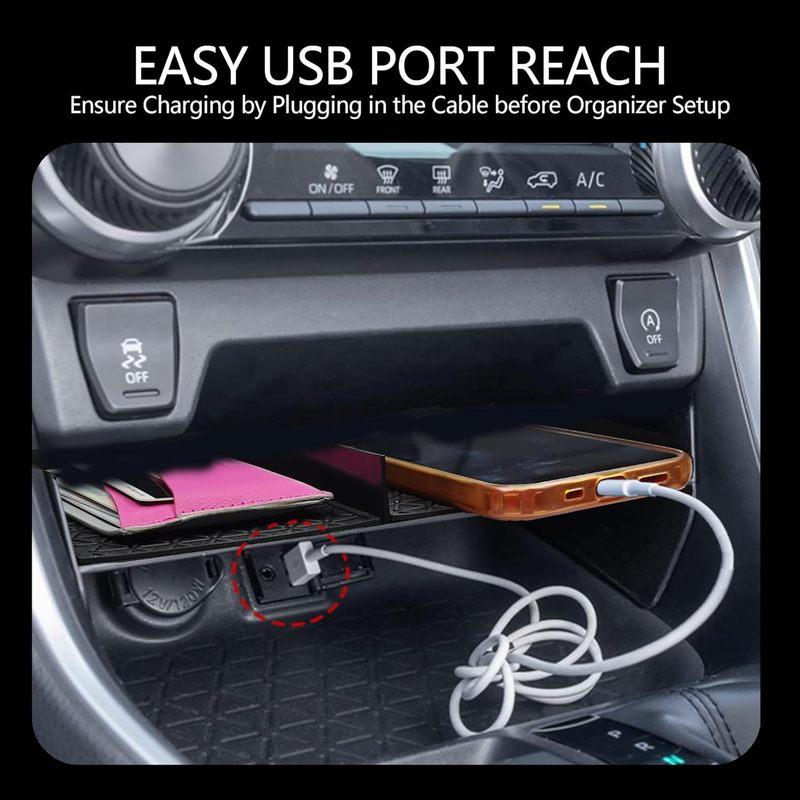 2PCS Center Console Organizer Tray and Armrest Storage Box For Toyota RAV4 2025 2024 2023-2019 Insert Secondary Storage Box.