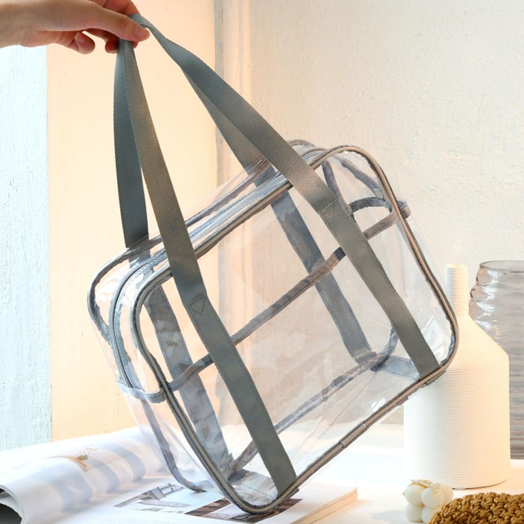 Clear Makeup Bag Large Capacity Waterproof   Closure Cosmetic Handbag Transparent Travel Toiletry Bag
