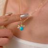 Ins Style Retro Personality Simple Turquoise Bird Pendant Necklace Women's Fashion Niche High-end Sense Collarbone Chain
