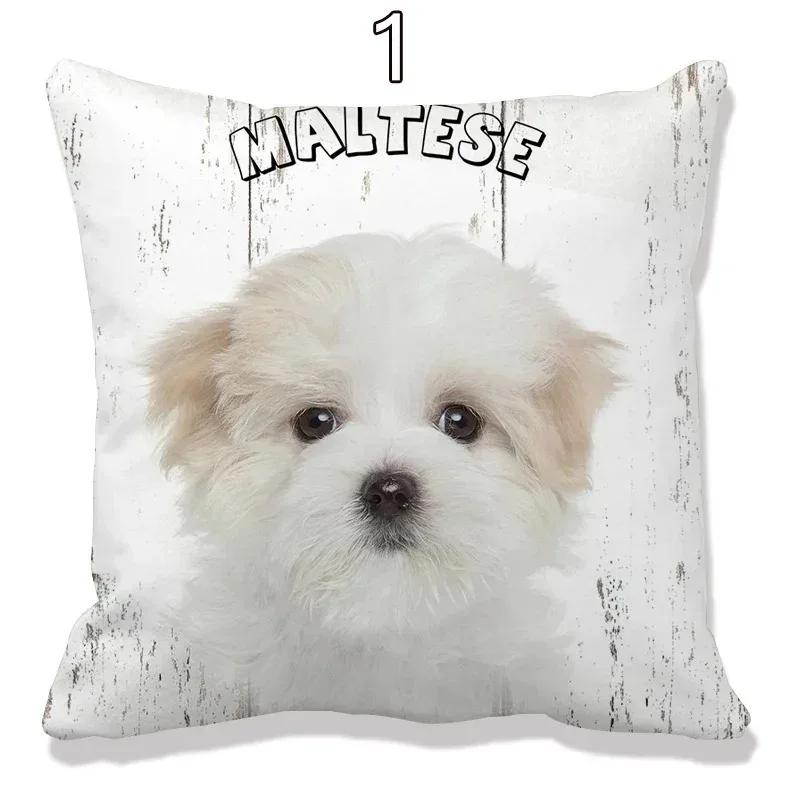 1PC 45*45cm Nette Hund Yorkie Kissen Fall Mops Kissen Sofa Auto Bett Sofa Kissen Fall Schlafzimmer dekoration Kissen Abdeckung