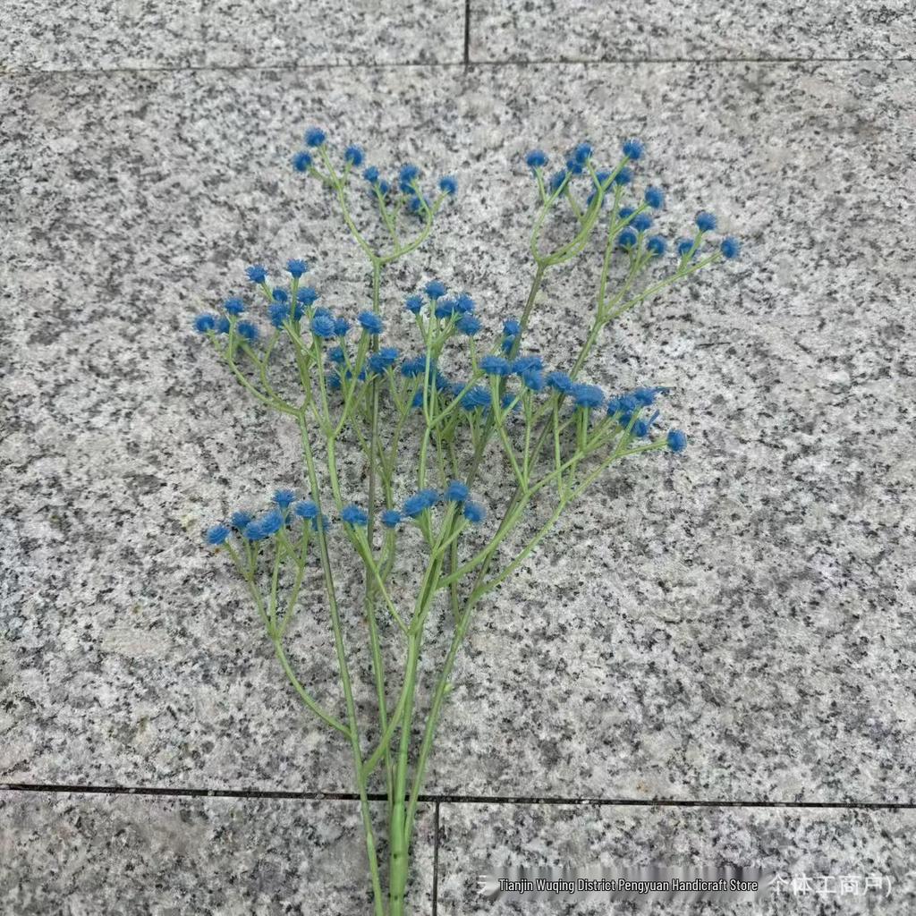 Soft Rubber Baby's Breath Artificial Flower Bouquet - Silk-feel Floral Decor for Living Room & Wedding