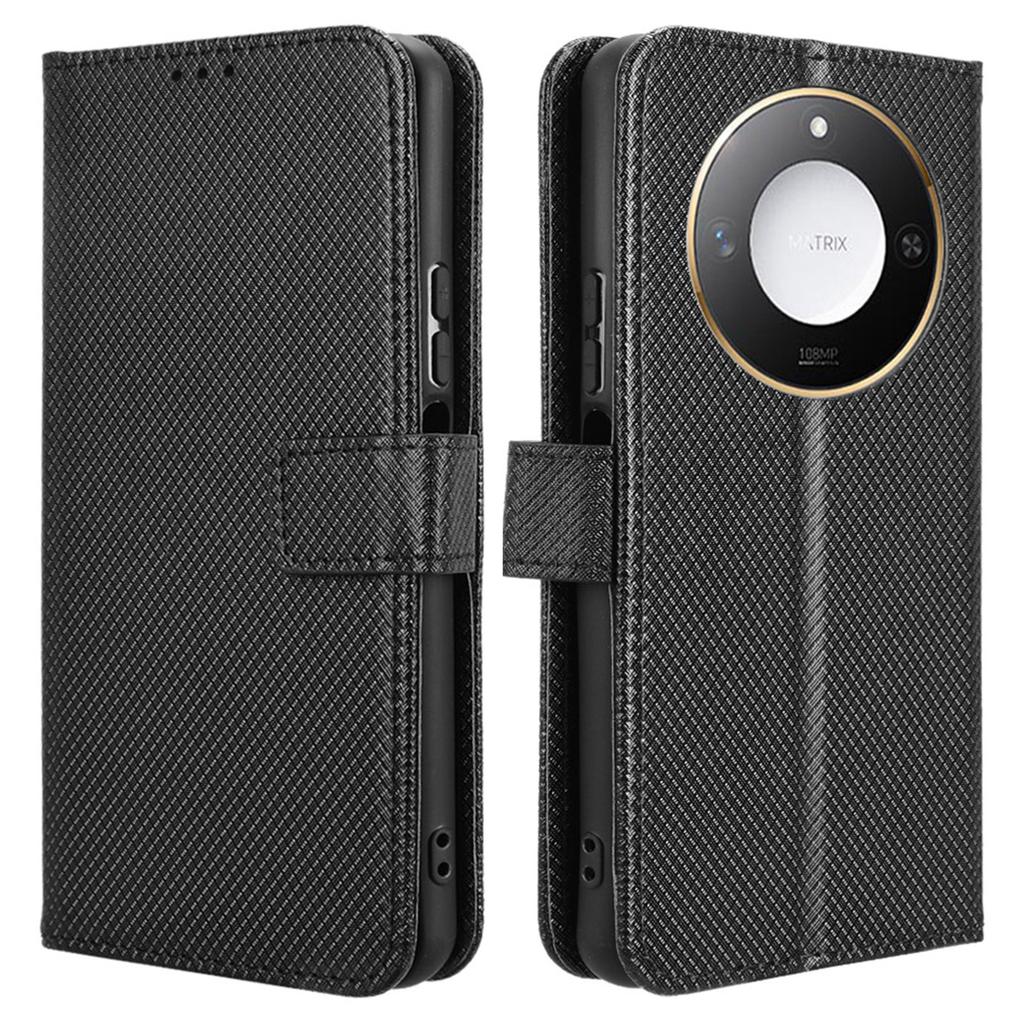 For Honor X60 5G/X9c Smart 5G Case PU Leather Diamond Texture Wallet Phone Cover