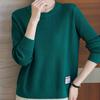 Plus-size Sweater Women's Loose Round-neck Pullover Casual Long-sleeved Solid-color Knitted Sweater Autumn and Winter Top