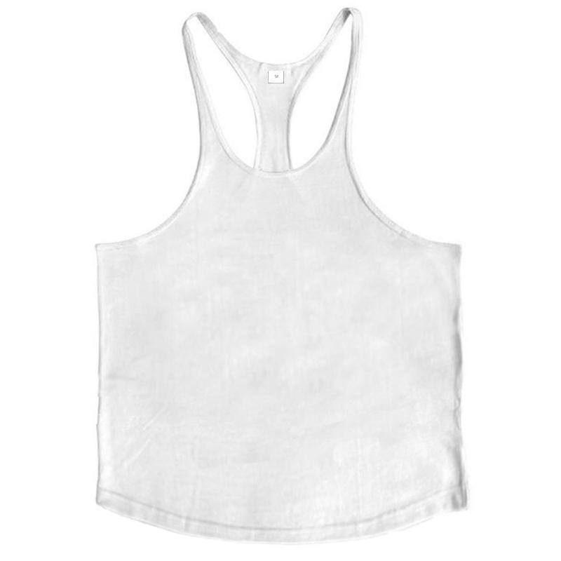 Muscleguys Men's Plain Cotton Gym Tank Tops Running Sleeveless Shirt Y-Back Bodybuilding Vests Muscle Workout Athletic Fitness Singlets