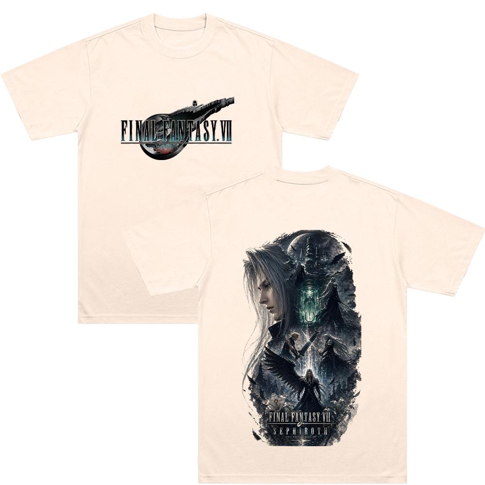Sephiroth T-shirt Unisex in Cotone Streetwear Gaming T-shirt Grafica Regali per Giocatore Abbigliamento Final Fantasy VII Top a Manica Corta Comfort