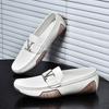 Live Leather Velvet Doudou Shoes Trendy Casual Leather Shoes Cowhide One-pedal Driving Trendy Shoes Large Size Men's Shoes