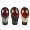 Universal Car Shift Knob Wooden PU Leather Car Truck 5 Speed Lever Manual Gear Stick Knob Shift Car Accessories Interior