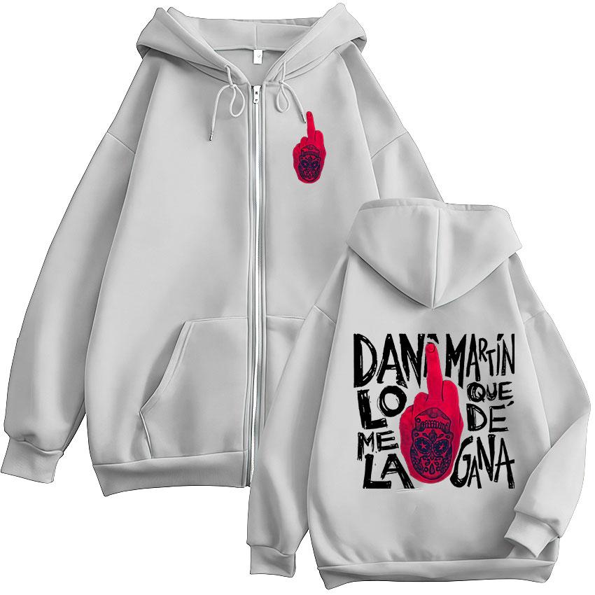 

Dani Martin Lo Que Me De La Gana Tour Zipper Hoodie Men s Retro Long Sleeve Oversized Jacket Sweatshirt Streetwear 3XL