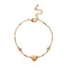 Fashion Jewelry Light Luxury Love Electroplating Zircon Gold-Plated Adjustable Bracelet Batch