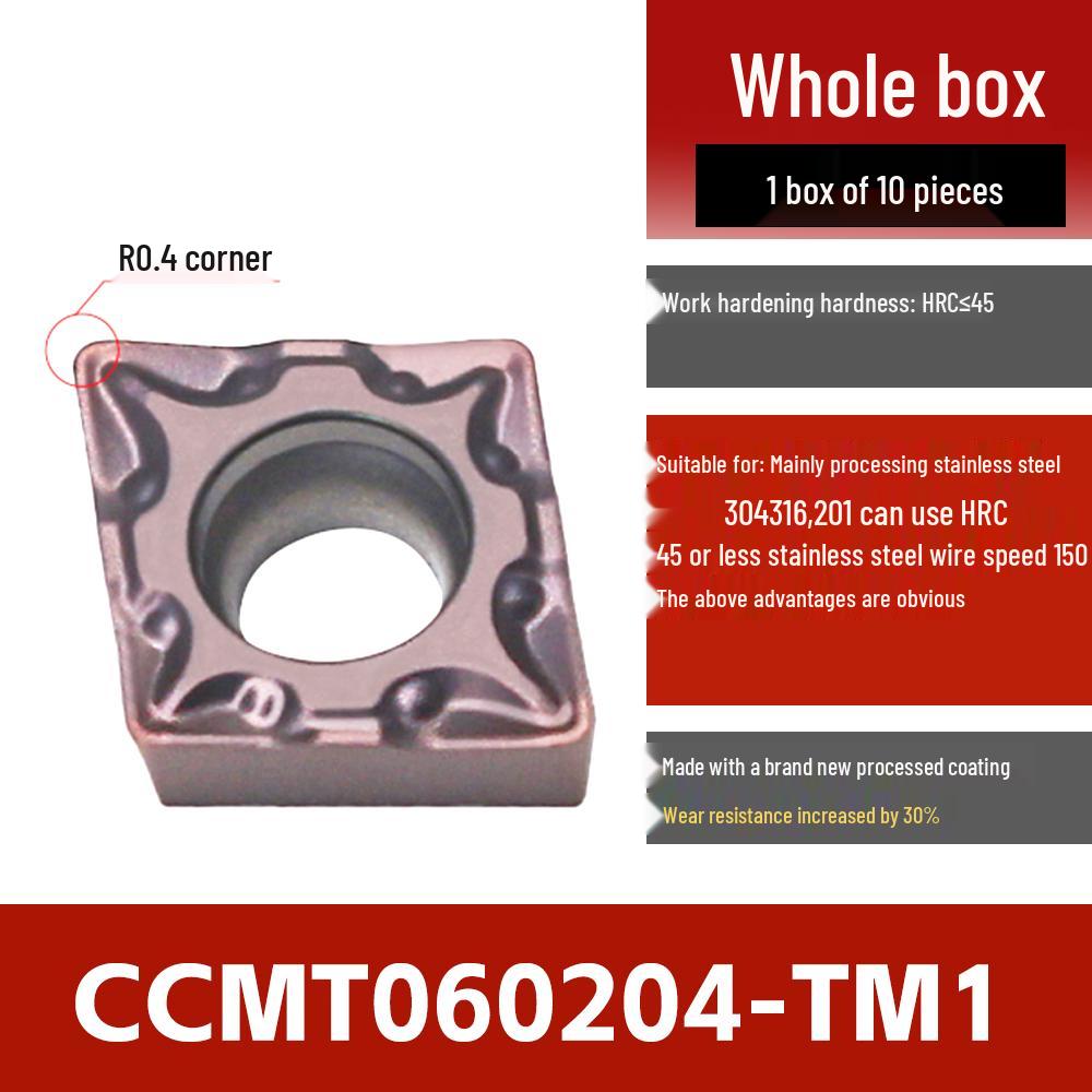 CNC Stainless Steel Lathe Inserts: Rhombic Boring CCMT DCMT TCMT for Outer Diameter & Inner Hole Turning