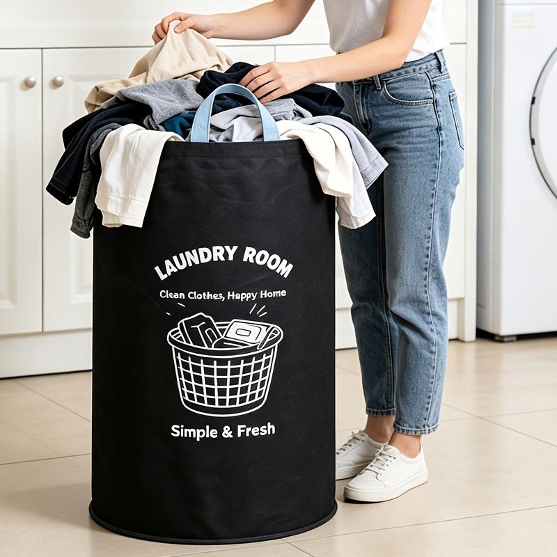 Large Capacity 600D Oxford Cloth Foldable Laundry Basket with Printed Pattern, Laundry Baskets
