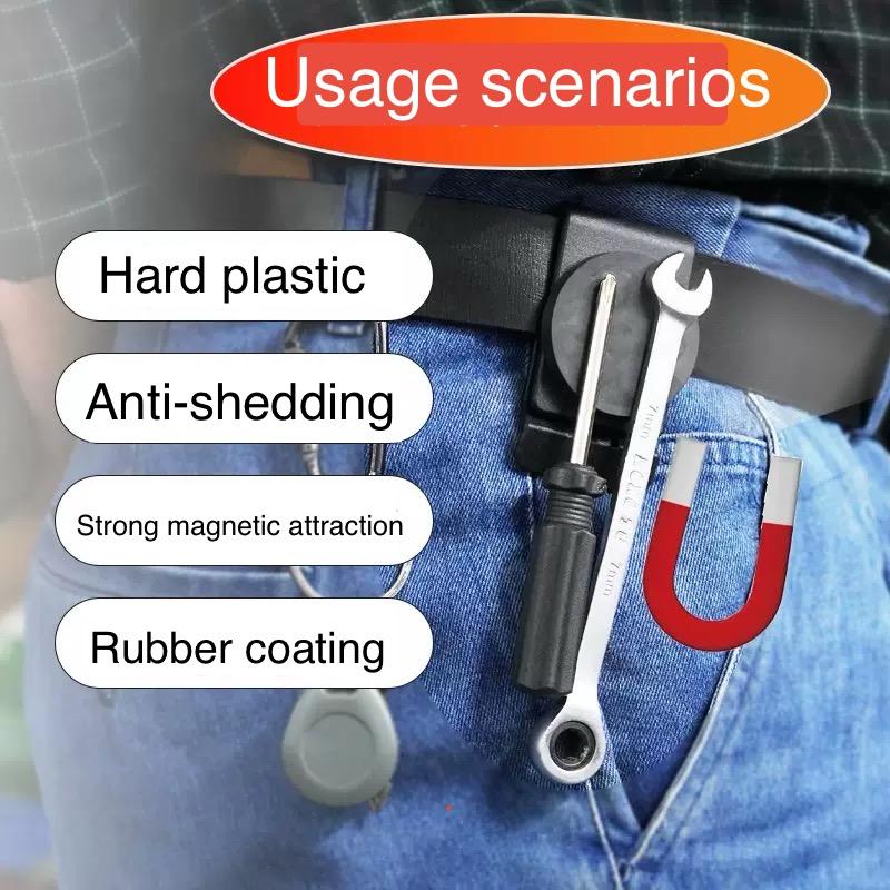 Ultra-Strong Magnetic Waist Clip Tool Holder - Durable, Portable Organizer with Secure Belt Grip, Waist Clip