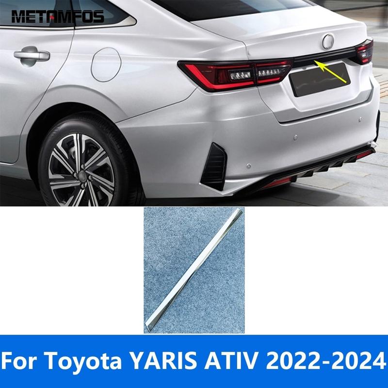 For Toyota YARIS ATIV   2024 Chrome Rear Trunk Lid Tailgate Door Boot Trim Sticker Exterior Accessories Car Styling