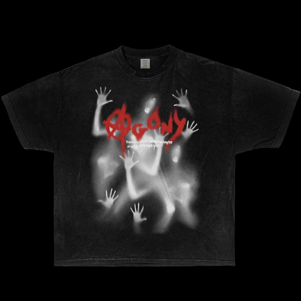 Agony Ghost Vintage Boxy Shirt Streetwear Graphic Tees Y2K Unisex T-Shirt XXXL