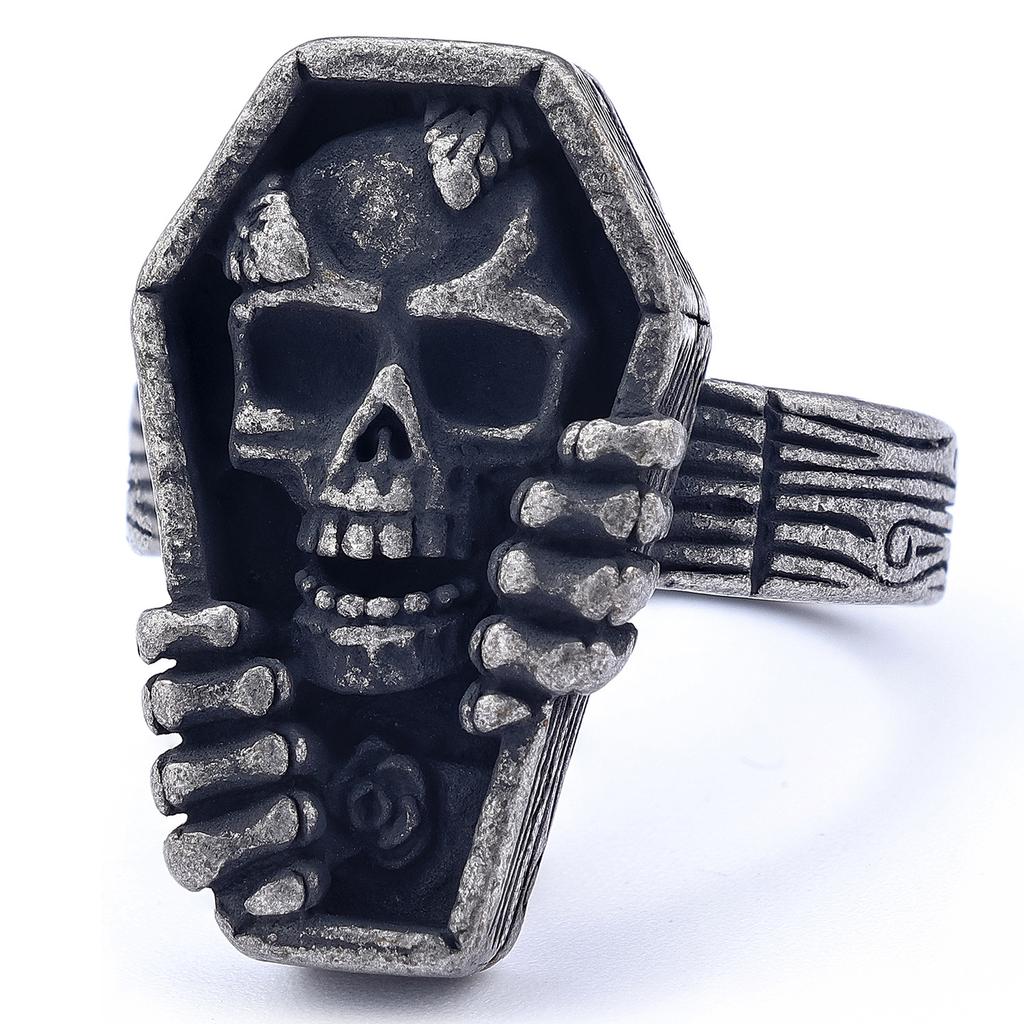 Vintage Punk Style Wielowzór Czaszki Pierścionki Unisex Biker Fajne Akcesoria na Palce