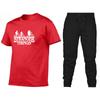Mens Cotton Short Sleeve T-Shirt Pants Set Casual Sportswear Outfit Teens Young Adults