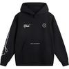 Li-Ning Bedruckter Kapuzenpullover Bequem Atmungsaktiv Vielseitig Lockeres Sweatshirt Herren Sweatshirt Schwarz AWDU295-4