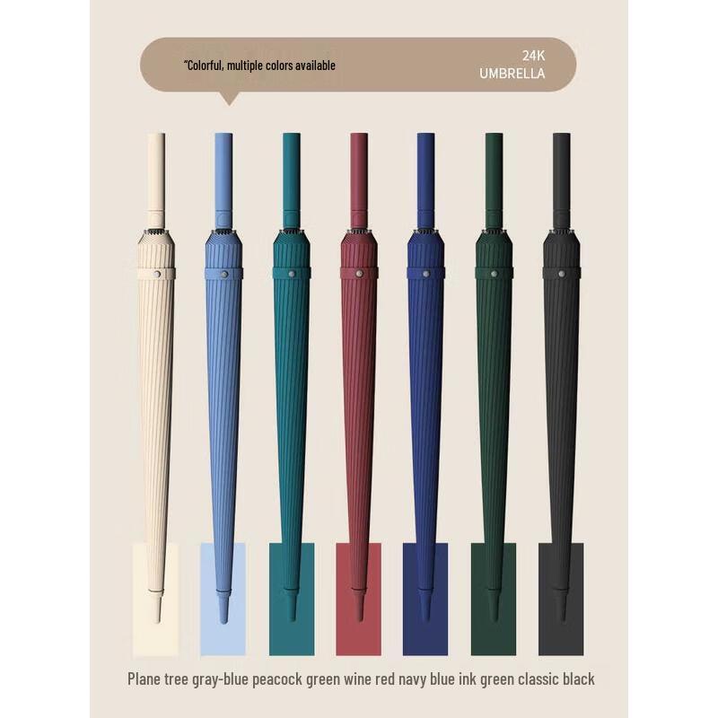 Automatic 16-Rib Windproof Folding Umbrella