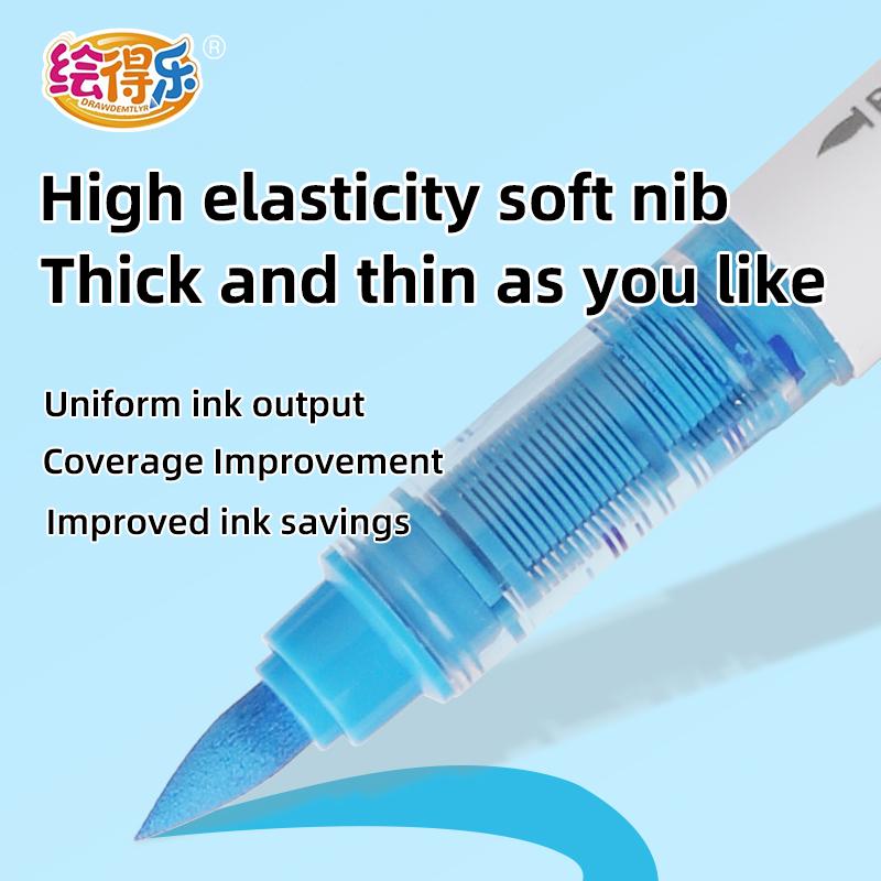 Acrylic Paint Markers Brush Soft Tip Direct Ink Waterproof Flexible Tip Art Pens for Craft And Art Supplies