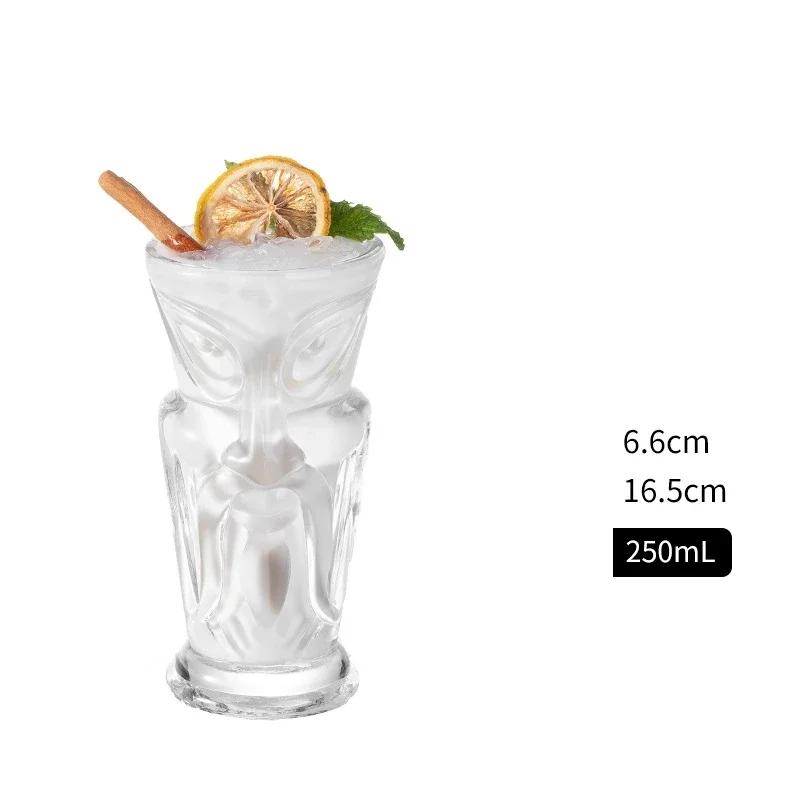 Lead-free Glass Cup Hawaii Tiki Mugs Creative Cocktail Glasses Beer Glass Martini Glasses Beverage Mugs Funny Cup Coffee Cup