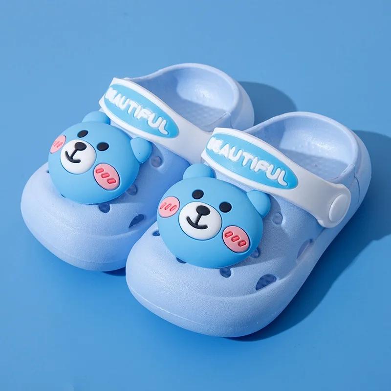 Children's Slippers Sandals Cute cartoon Boys Girls outdoors Beach Water sports shoes Kids Hole Shoes Baby Bathing Footwear