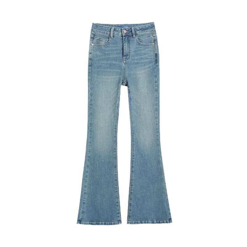 Women's Light Color High Waist Stretch Flare Pants - Plus Size, Slimming, Non-Clingy, for Spring & Autumn 2025.