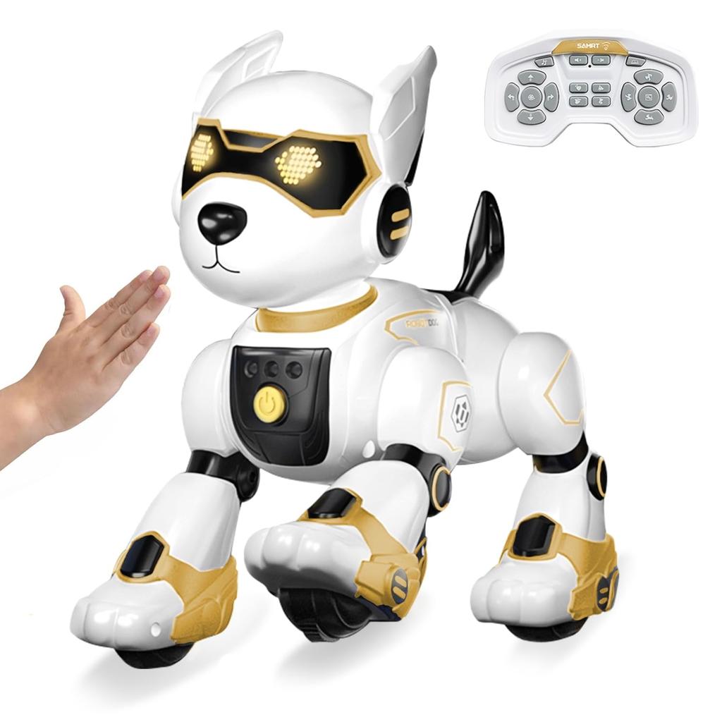 Multifunctional Robot Dog Toy with Voice Easy English Animal Voice Gesture Touch Programmable and USB Electronic Elementary School New Christmas Gift