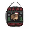 Christmas Wawa Mug Animal Hyrax Insulated Lunch Bag for Women Kids Portable Food Boxes Thermal Lunch Box Tote