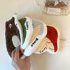Cute Mushroom Shaped Hand Towels Water-absorbing Hanging Plush Thickened  Bathroom Handkerchief Hand Washing Small Square Towels