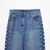 TAOP&ZA Women's Summer Fashion Rivet Denim Straight-Leg Pants