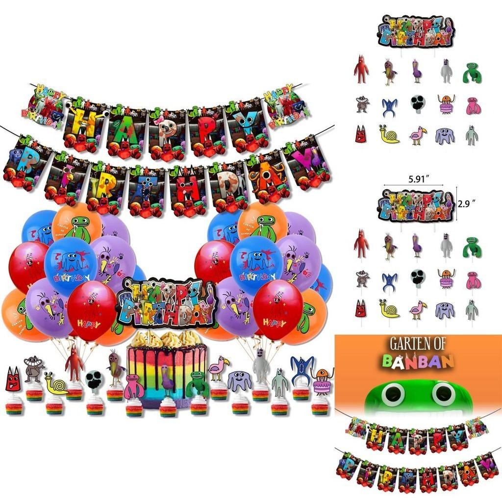 Zestaw Dekoracji Urodzinowych Garten Of Banban z Balonami, Banerem i Balonami do Wkładania